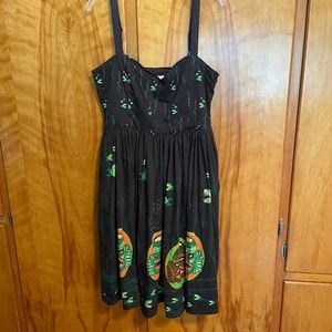 Tiki swamp monster swing dress by The Oblong Box Shop (size L)